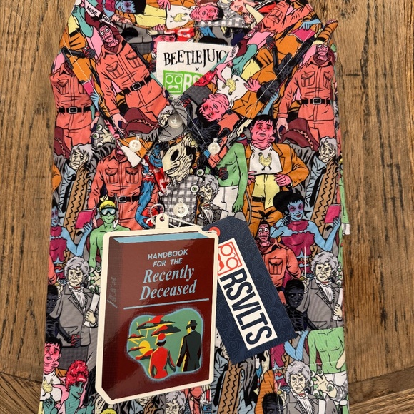 RSVLTS BEETLEJUICE NEITHERWORLD WAITING ROOM KUNUFLEX Short Sleeve Shirt Size XL - Picture 1 of 6